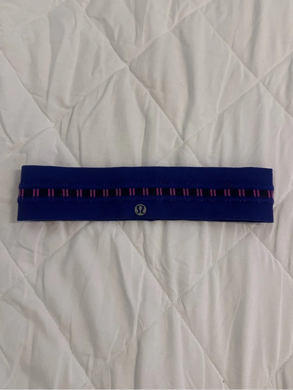 lululemon athletica Dark Purple Headband with Pink Accent